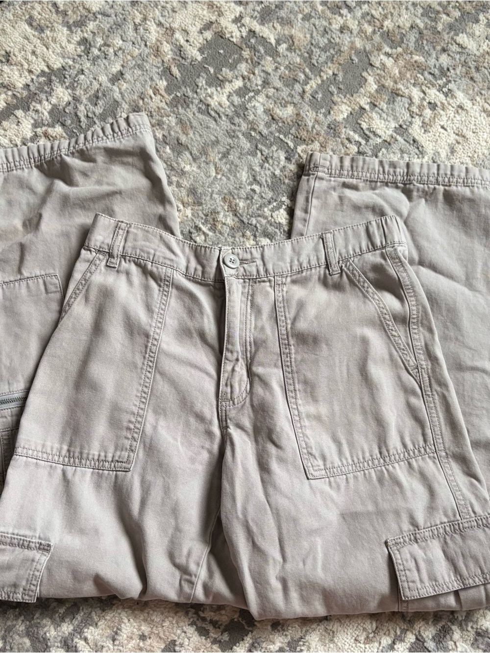 Aeropostale S Short Women’s Baggy Cargo Pants in Light Beige